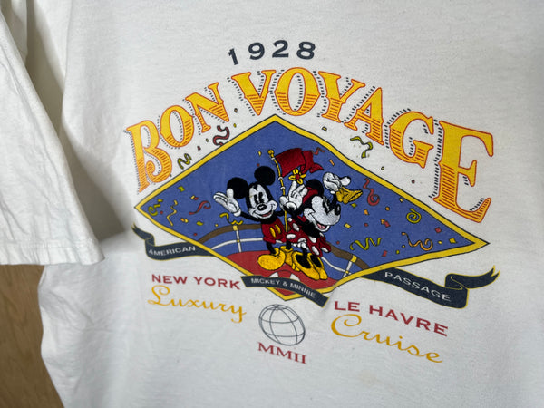 1990’s Mickey & Minnie Mouse “Bon Voyage” - Large