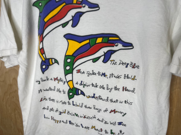 1990’s Totally Unique Tees “Deep Blue Sea” - Medium