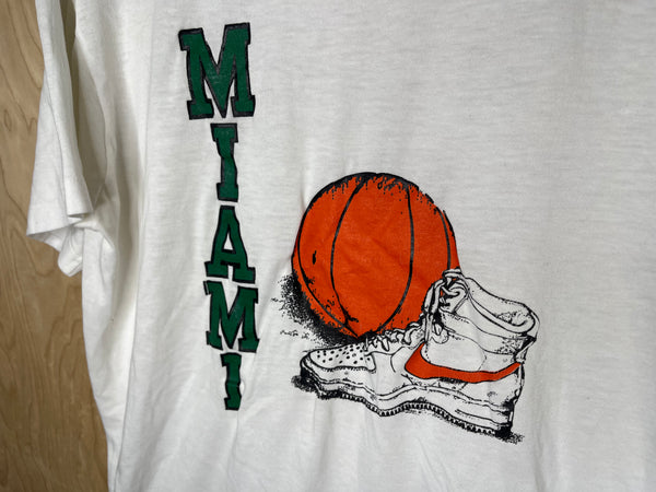 1980’s Nike “Miami Hurricanes Basketball” - Large