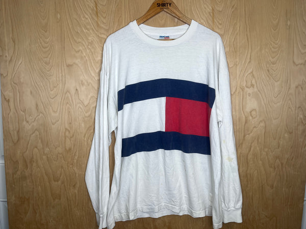 1990’s Tommy Hilfiger “Big Flag Long Sleeve” - XL