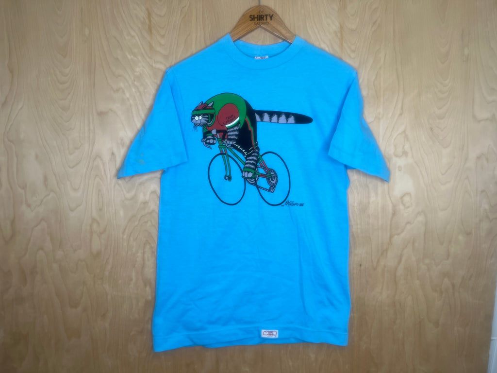 1980’s B.Kliban Crazy Shirts “Team Friske Cat Cycling” - Medium