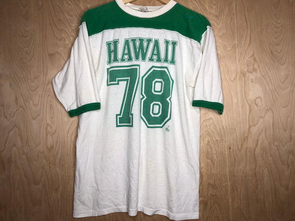 1978 Hawaii Jersey Style Green and White Ringer