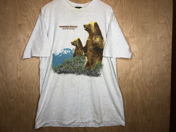 1988 Habitat Wyoming's Wildlife "Worth Watching" Grey Bear - XL