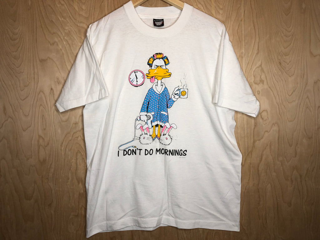 1988 I Don't Do Mornings Duck - XL