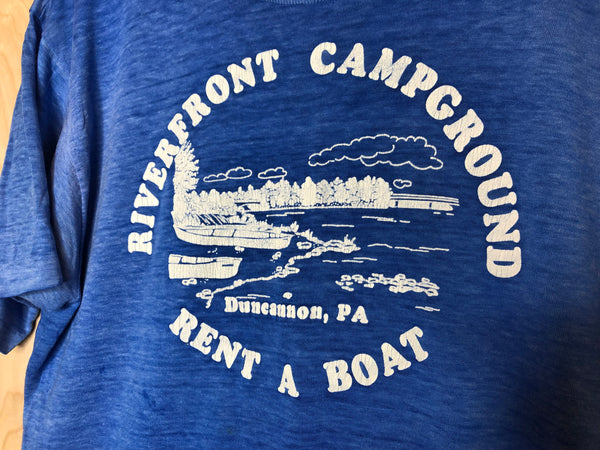 1980's Riverfront Campground Rent A Boat Duncannon, PA - Large