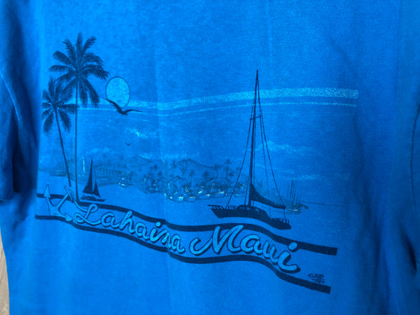 1980's Lahania Maui "Boats" - XL