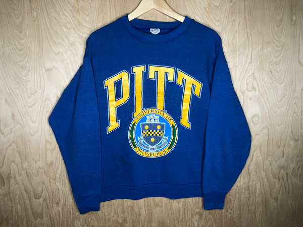 1980’s University Of Pittsburgh Pitt Panthers Crewneck - Large