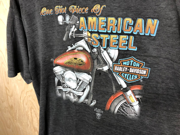 1987 Harley Davidson 3D Emblem “One Hot Piece of American Steel” Columbia
