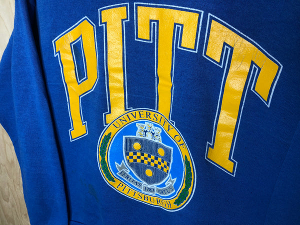 1980’s University Of Pittsburgh Pitt Panthers Crewneck - Large