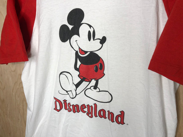 1980’s Mickey Mouse Disneyland Red and White Raglan