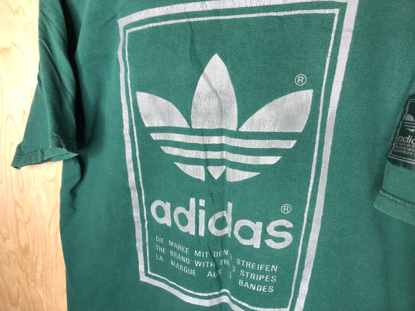 1990’s Adidas Trefoil Box Logo Green - Medium