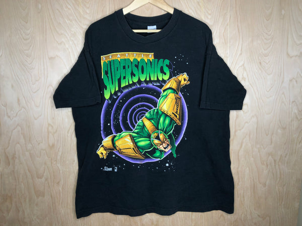 1990’s Seattle SuperSonics Salem Sportswear “Superhero” - XL