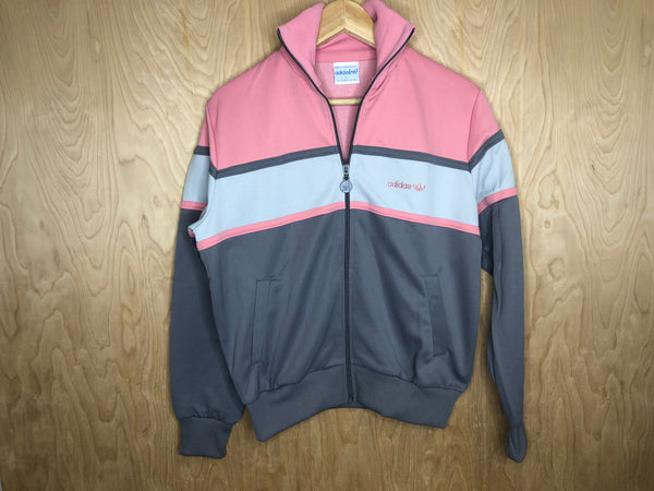 1980’s Adidas Track Jacket “Pink and Grey” - Large