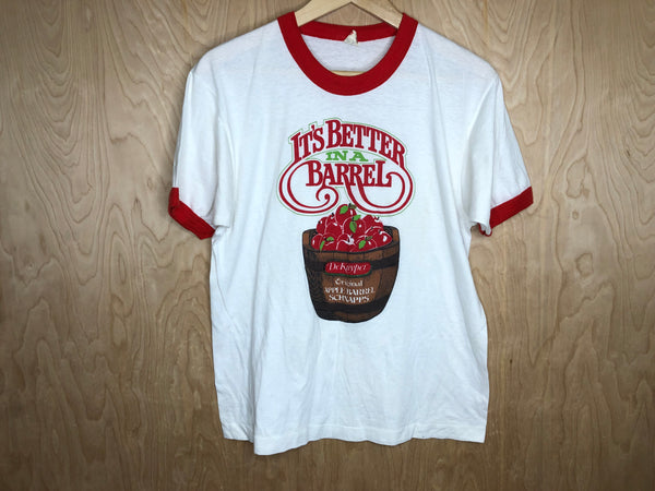 1980’s DeKuyper Apple Barrel Schnapps “It’s Better In A Barrel” Ringer - Large