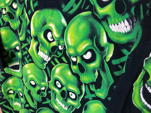 2001 Liquid Blue Green Skull Pile - Large