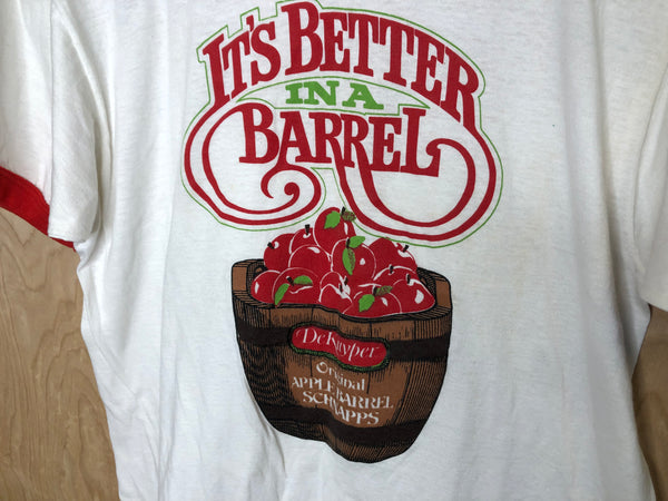 1980’s DeKuyper Apple Barrel Schnapps “It’s Better In A Barrel” Ringer - Large