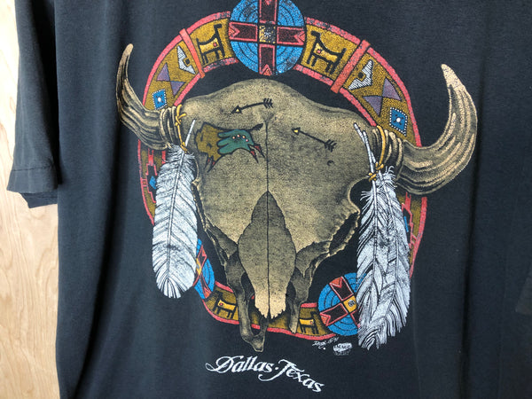 1990’s Native American Cow Skull “Dallas”  - XL