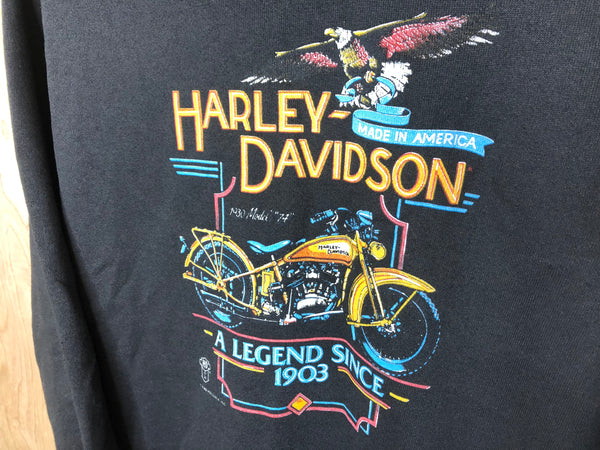 1988 Harley Davidson “A Legend Since 1903” 3D Emblem Crewneck - Small