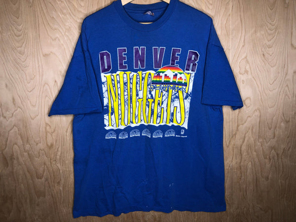 1990 Denver Nuggets Team Hanes “Rainbow” - XXL