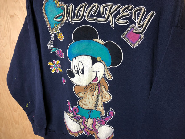 1990’s Mickey Mouse Crewneck “Hippie” - XL