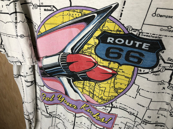 1990’s Route 66 “Get Your Kicks” All Over - Large