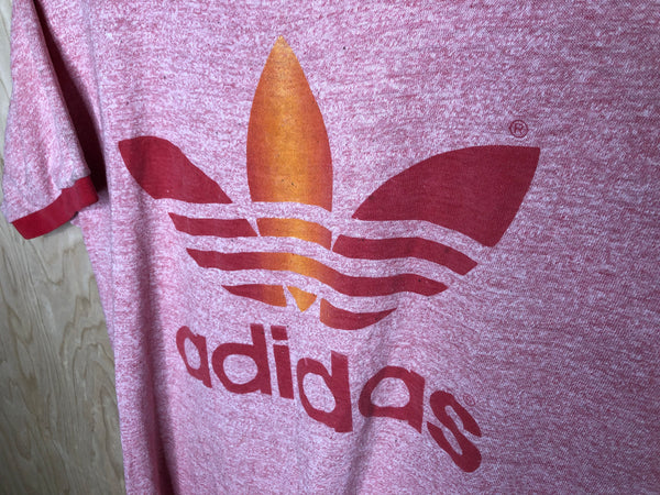 Vintage 1970's Adidas Red Ringer T Shirt | Size S