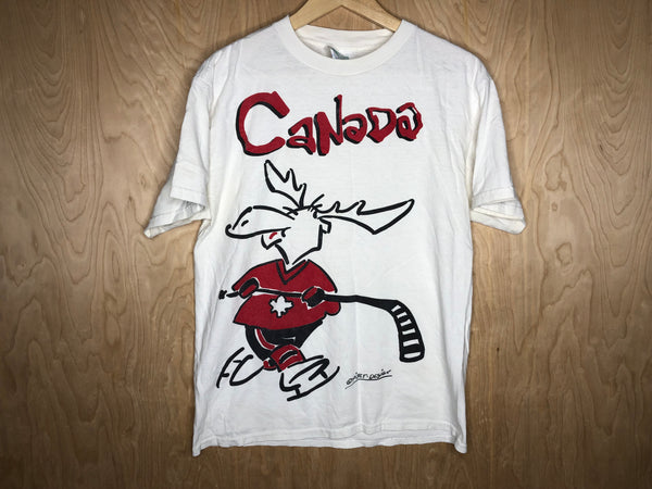 1990’s Canada Moose Big Print “Hockey”  - Medium