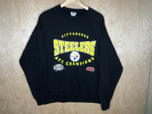 1995 Pittsburgh Steelers Crewneck “AFC Champions” - Large