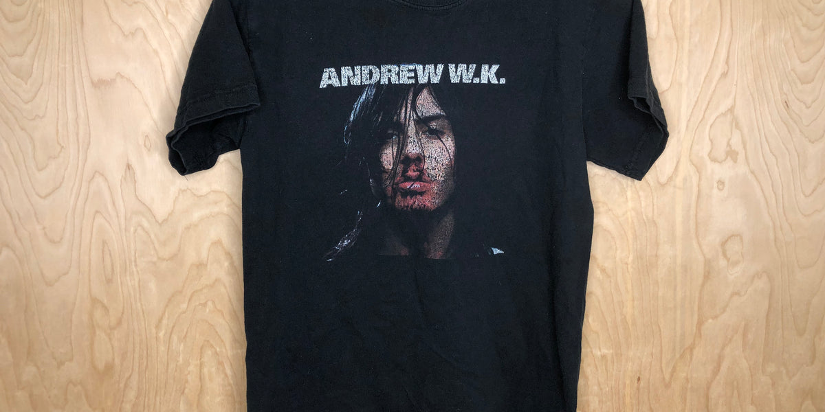 稀少 00s Andrew W.K. Tシャツ Mサイズ バンドT ロックT 黒 2000's Andrew W.K. “I Get Wet” - Small – Ol' Shirty Bastard