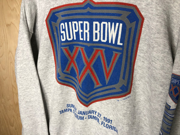 1991 Super Bowl XXV Crewneck “Logo” - Large