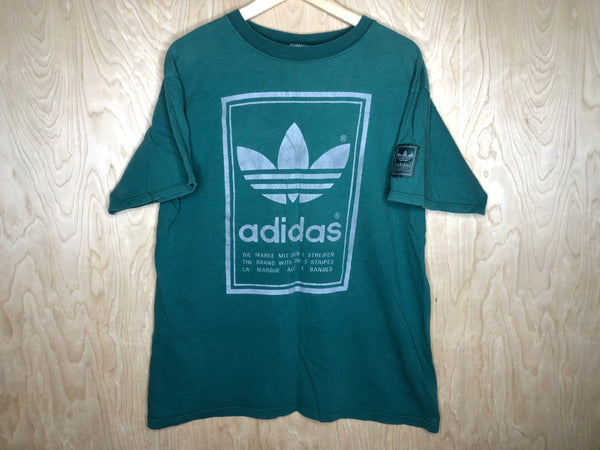 1990’s Adidas Trefoil Box Logo Green - Medium