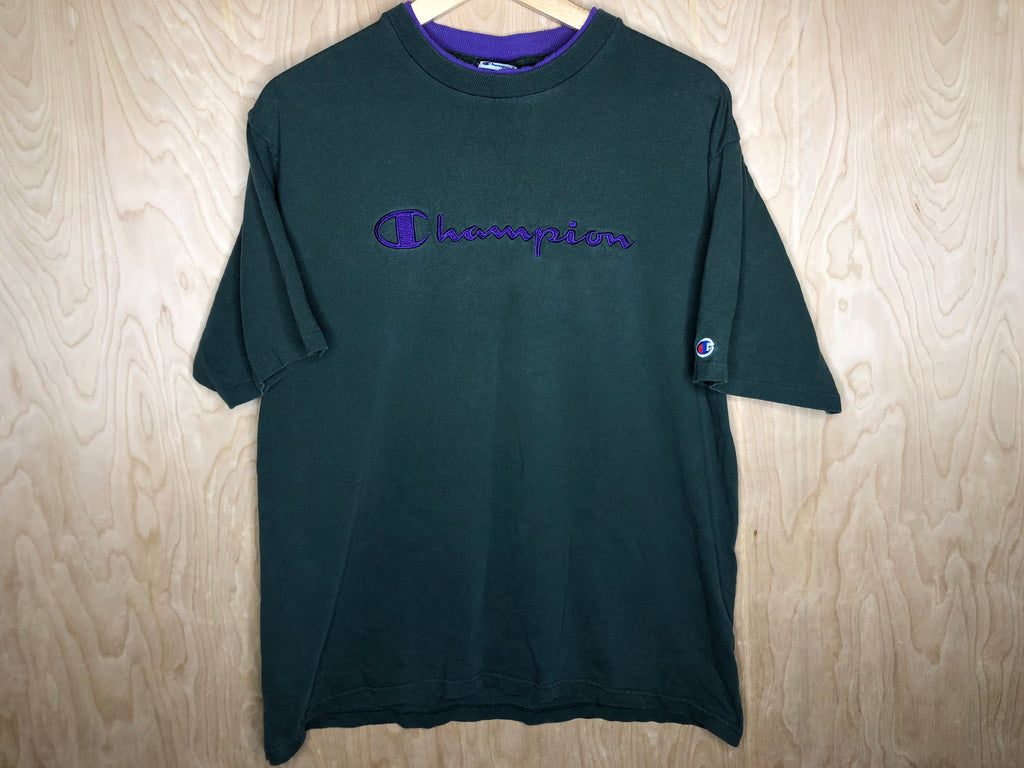 1990’s Champion Green/Purple Sewn Logo - Large