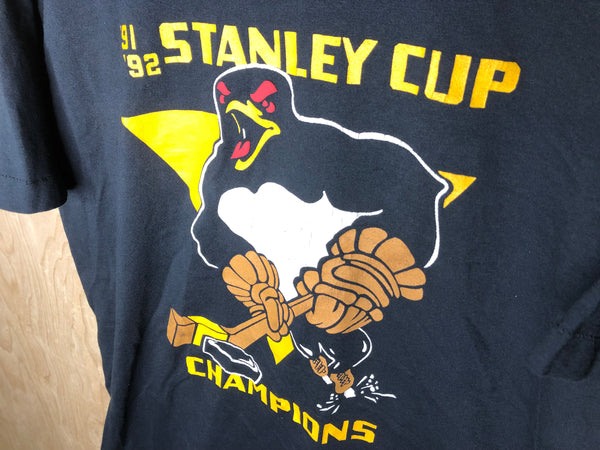 1992 Pittsburgh Penguins Stanley Cup Champions Bootleg “Langeism” - XL