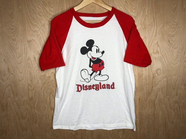 1980’s Mickey Mouse Disneyland Red and White Raglan