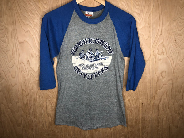 1981 Youghiogheny Outfitters “Shooting the Rapids” Raglan - Small