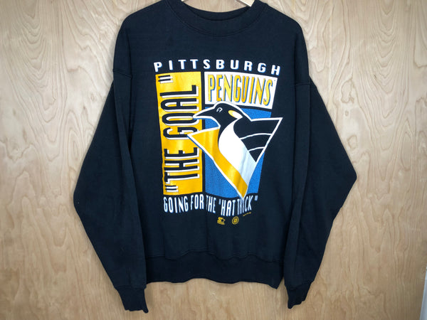 1992 Pittsburgh Penguins “Going For The Hat Trick” Crewneck - XL