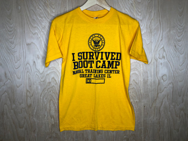 1980’s I Survived Boot Camp Naval Center Illinois - Medium