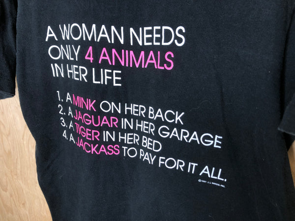 1991 A Woman Needs 4 Animals - Large