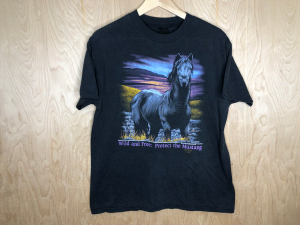 1990 Wild and Free: Protect the Mustang “3D Emblem” - Large