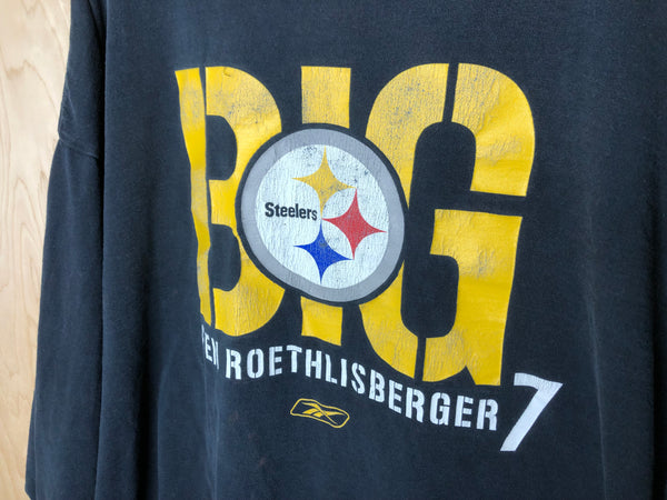 2000’s Reebok Big Ben Roethlisberger Pittsburgh Steelers Long Sleeve - 2XL