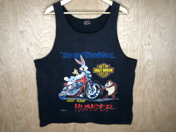 1993 Harley Davidson Looney Tunes “Feed Your Hunger” Tank - Large