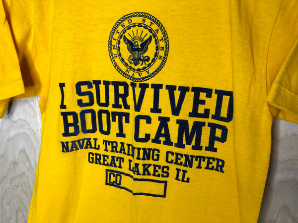 1980’s I Survived Boot Camp Naval Center Illinois - Medium