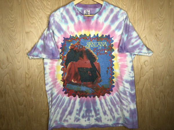 1997 Santana with Rusted Root Bootleg Tie Dye Tour - XL